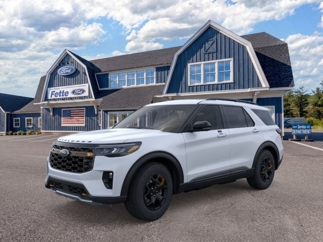 2026 Ford Explorer Tremor in Space White Metallic — front three-quarter view
