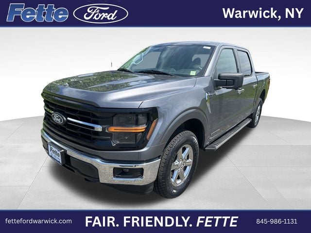 2024 Ford F-150 XLT in Carbonized Gray Metallic — front three-quarter view
