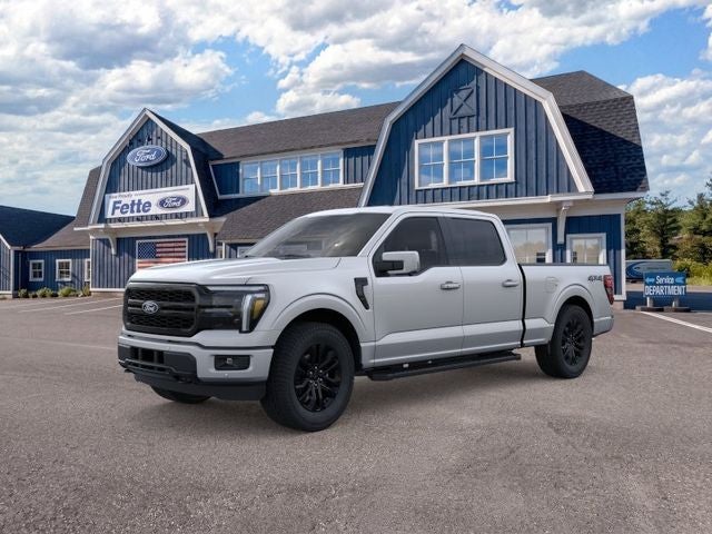 2026 Ford F-150 Lariat in Iconic Silver Metallic — front three-quarter view