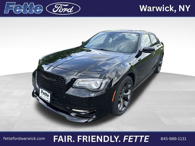 2023 Chrysler 300 S in Gloss Black — front three-quarter view