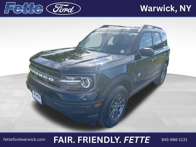 2023 Ford Bronco Sport Big Bend in Shadow Black — front three-quarter view