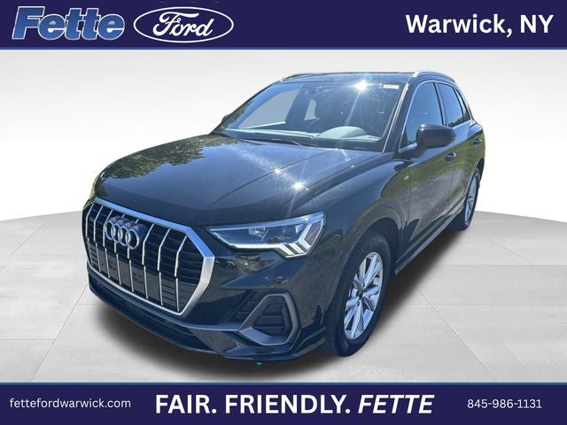 2025 Audi Q3 Premium S Line quattro in Mythos Black Metallic — front three-quarter view